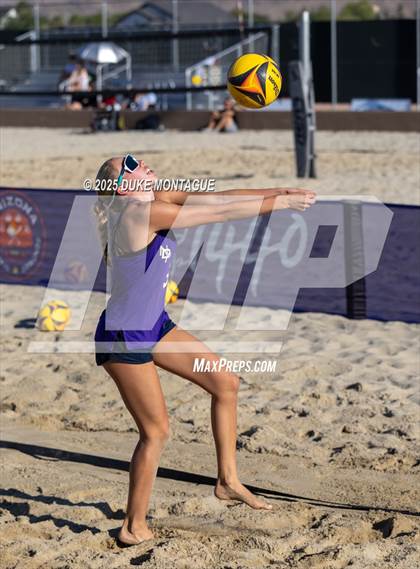 Thumbnail 1 in Queen Creek vs Notre Dame Prep (AIA Pairs D-I Semifinals) photogallery.