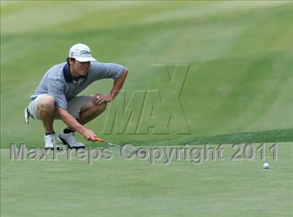 Thumbnail 3 in NCHSAA State 4A Boys Golf Championships (Day 2) photogallery.
