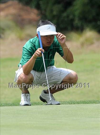 Thumbnail 3 in NCHSAA State 4A Boys Golf Championships (Day 2) photogallery.
