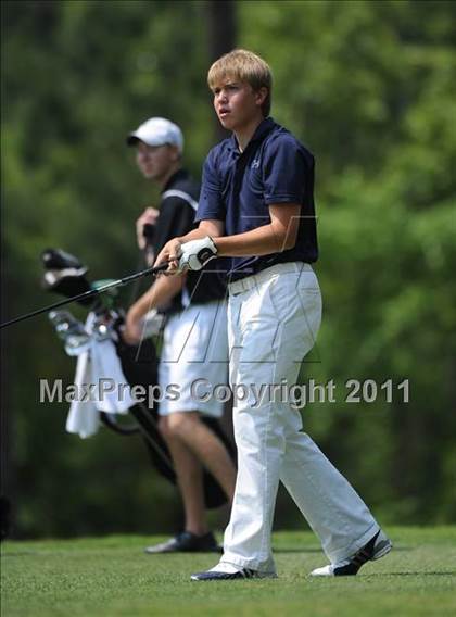 Thumbnail 3 in NCHSAA State 4A Boys Golf Championships (Day 2) photogallery.