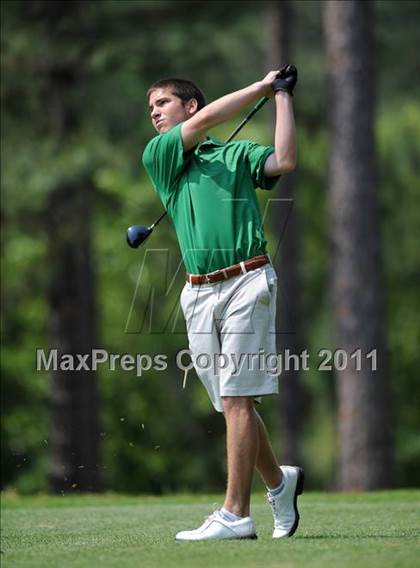 Thumbnail 3 in NCHSAA State 4A Boys Golf Championships (Day 2) photogallery.