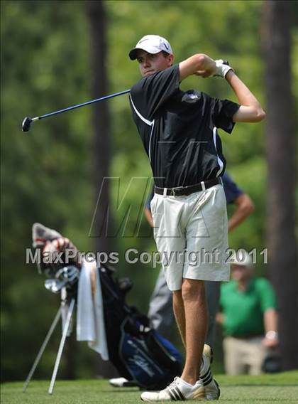 Thumbnail 3 in NCHSAA State 4A Boys Golf Championships (Day 2) photogallery.