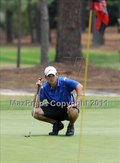 Thumbnail 3 in NCHSAA State 4A Boys Golf Championships (Day 2) photogallery.