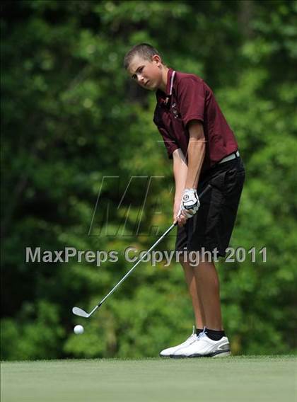 Thumbnail 3 in NCHSAA State 4A Boys Golf Championships (Day 2) photogallery.