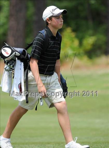 Thumbnail 3 in NCHSAA State 4A Boys Golf Championships (Day 2) photogallery.