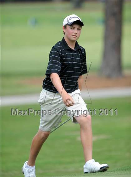 Thumbnail 3 in NCHSAA State 4A Boys Golf Championships (Day 2) photogallery.