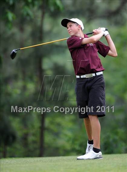 Thumbnail 3 in NCHSAA State 4A Boys Golf Championships (Day 2) photogallery.