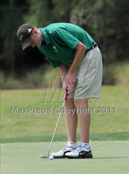 Thumbnail 3 in NCHSAA State 4A Boys Golf Championships (Day 2) photogallery.