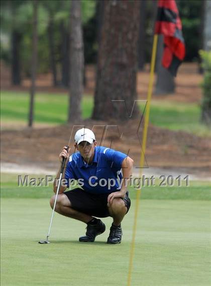 Thumbnail 2 in NCHSAA State 4A Boys Golf Championships (Day 2) photogallery.