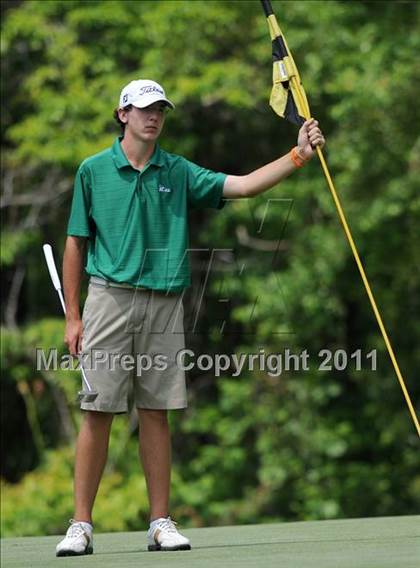 Thumbnail 3 in NCHSAA State 4A Boys Golf Championships (Day 2) photogallery.