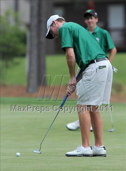 Thumbnail 3 in NCHSAA State 4A Boys Golf Championships (Day 2) photogallery.