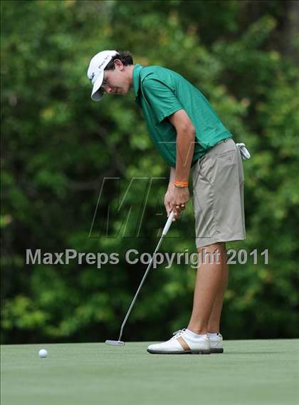 Thumbnail 3 in NCHSAA State 4A Boys Golf Championships (Day 2) photogallery.