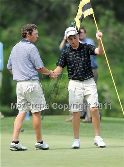 Thumbnail 3 in NCHSAA State 4A Boys Golf Championships (Day 2) photogallery.