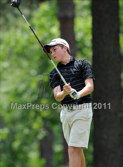 Thumbnail 1 in NCHSAA State 4A Boys Golf Championships (Day 2) photogallery.