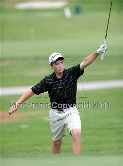 Thumbnail 1 in NCHSAA State 4A Boys Golf Championships (Day 2) photogallery.