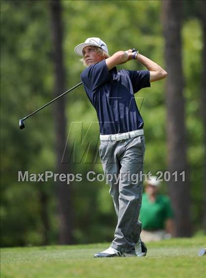 Thumbnail 3 in NCHSAA State 4A Boys Golf Championships (Day 2) photogallery.