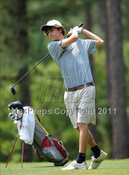 Thumbnail 3 in NCHSAA State 4A Boys Golf Championships (Day 2) photogallery.