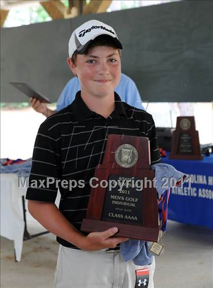 Thumbnail 1 in NCHSAA State 4A Boys Golf Championships (Day 2) photogallery.