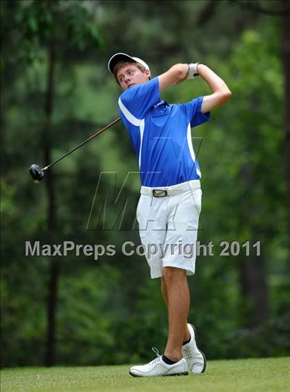 Thumbnail 1 in NCHSAA State 4A Boys Golf Championships (Day 2) photogallery.