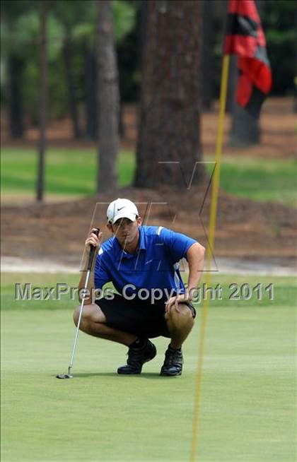 Thumbnail 1 in NCHSAA State 4A Boys Golf Championships (Day 2) photogallery.
