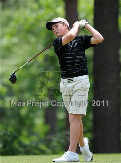 Thumbnail 3 in NCHSAA State 4A Boys Golf Championships (Day 2) photogallery.