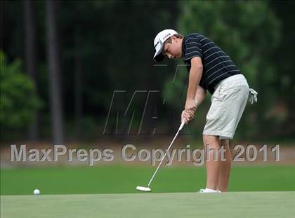 Thumbnail 3 in NCHSAA State 4A Boys Golf Championships (Day 2) photogallery.