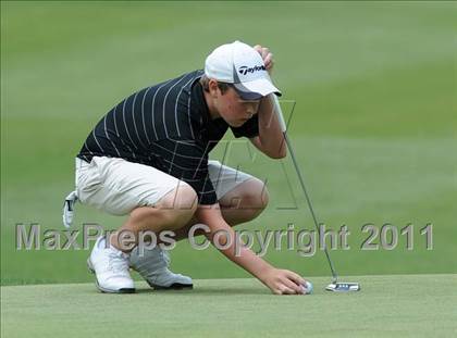 Thumbnail 3 in NCHSAA State 4A Boys Golf Championships (Day 2) photogallery.