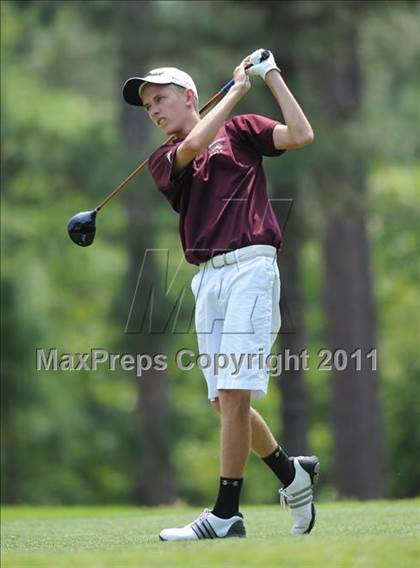 Thumbnail 3 in NCHSAA State 4A Boys Golf Championships (Day 2) photogallery.