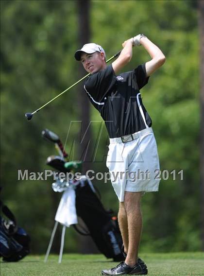 Thumbnail 3 in NCHSAA State 4A Boys Golf Championships (Day 2) photogallery.
