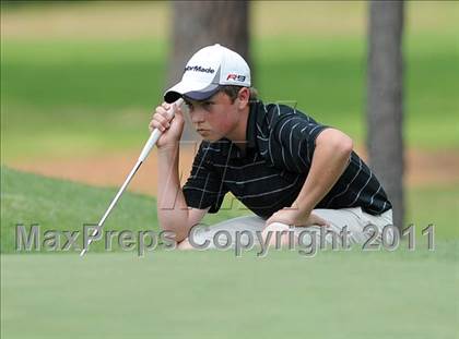 Thumbnail 3 in NCHSAA State 4A Boys Golf Championships (Day 2) photogallery.