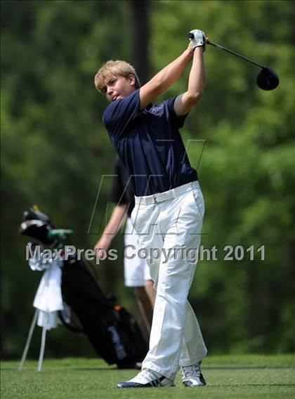 Thumbnail 2 in NCHSAA State 4A Boys Golf Championships (Day 2) photogallery.