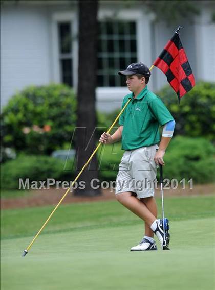 Thumbnail 3 in NCHSAA State 4A Boys Golf Championships (Day 2) photogallery.