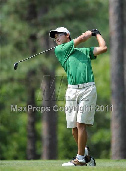 Thumbnail 3 in NCHSAA State 4A Boys Golf Championships (Day 2) photogallery.