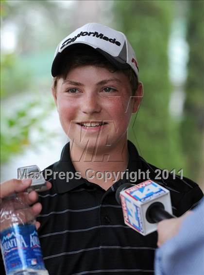 Thumbnail 1 in NCHSAA State 4A Boys Golf Championships (Day 2) photogallery.