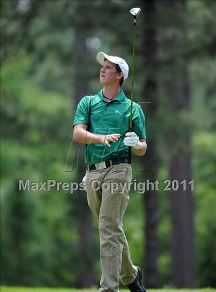 Thumbnail 3 in NCHSAA State 4A Boys Golf Championships (Day 2) photogallery.