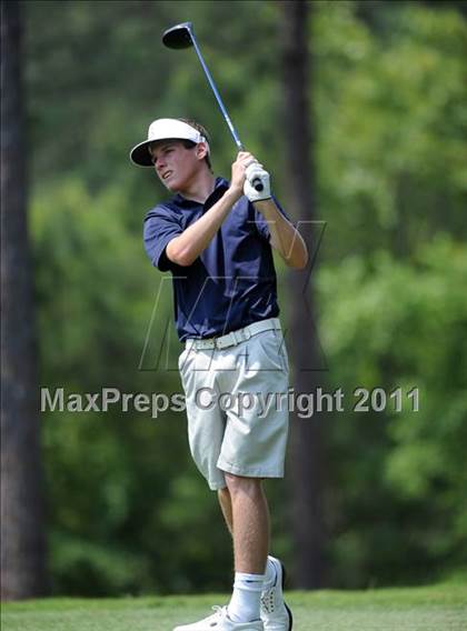Thumbnail 3 in NCHSAA State 4A Boys Golf Championships (Day 2) photogallery.