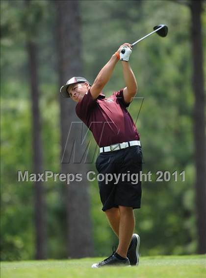 Thumbnail 3 in NCHSAA State 4A Boys Golf Championships (Day 2) photogallery.