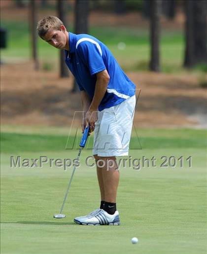 Thumbnail 3 in NCHSAA State 4A Boys Golf Championships (Day 2) photogallery.