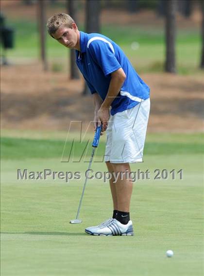 Thumbnail 3 in NCHSAA State 4A Boys Golf Championships (Day 2) photogallery.