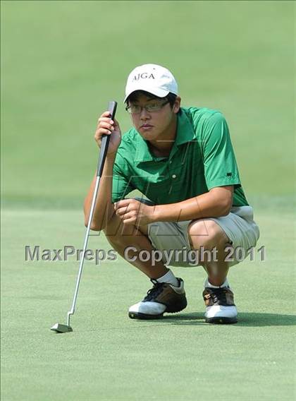 Thumbnail 3 in NCHSAA State 4A Boys Golf Championships (Day 2) photogallery.