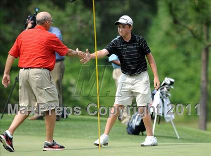 Thumbnail 1 in NCHSAA State 4A Boys Golf Championships (Day 2) photogallery.