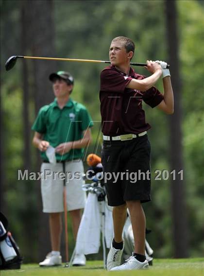 Thumbnail 3 in NCHSAA State 4A Boys Golf Championships (Day 2) photogallery.