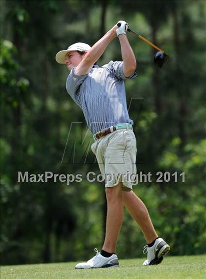Thumbnail 3 in NCHSAA State 4A Boys Golf Championships (Day 2) photogallery.