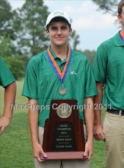 Thumbnail 1 in NCHSAA State 4A Boys Golf Championships (Day 2) photogallery.
