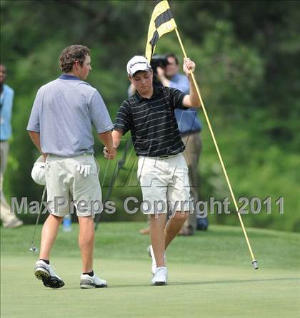 Thumbnail 1 in NCHSAA State 4A Boys Golf Championships (Day 2) photogallery.