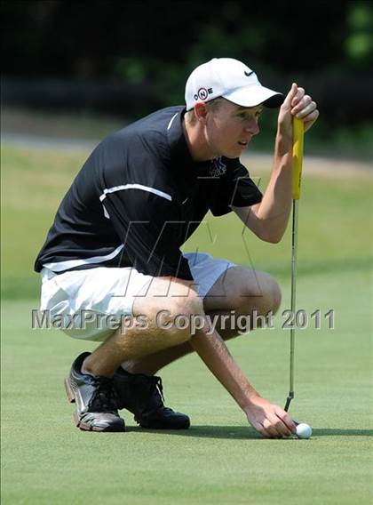 Thumbnail 3 in NCHSAA State 4A Boys Golf Championships (Day 2) photogallery.