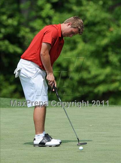 Thumbnail 3 in NCHSAA State 4A Boys Golf Championships (Day 2) photogallery.