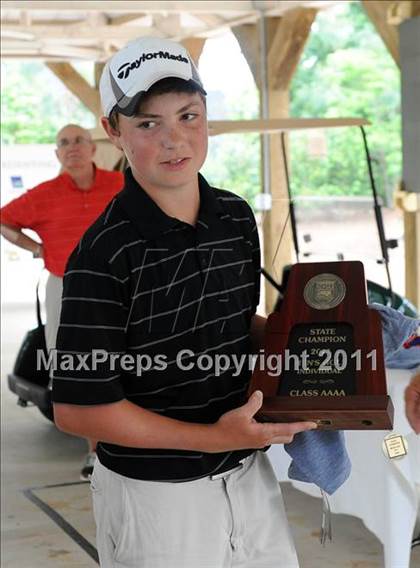 Thumbnail 3 in NCHSAA State 4A Boys Golf Championships (Day 2) photogallery.