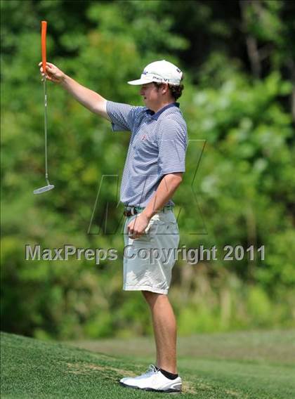 Thumbnail 1 in NCHSAA State 4A Boys Golf Championships (Day 2) photogallery.