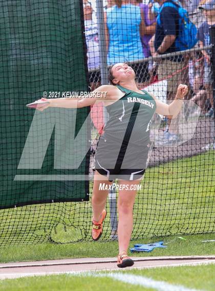 Thumbnail 3 in CHSAA Track & Field 2A Championships (Girls Discus) photogallery.